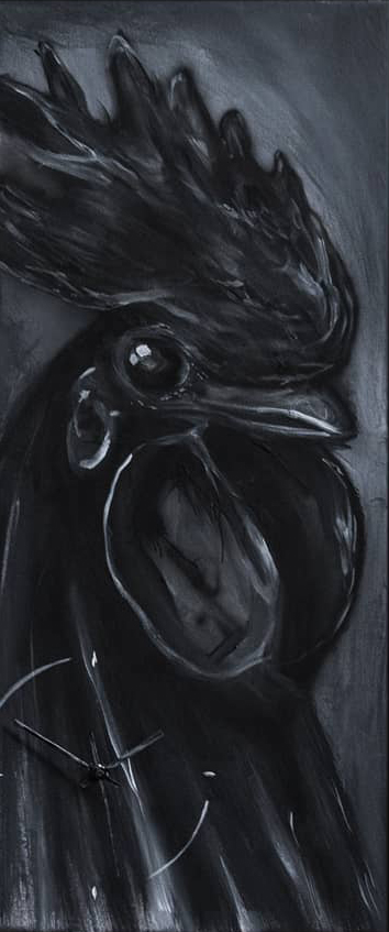 Black Cock Clock - Christian Sobeck